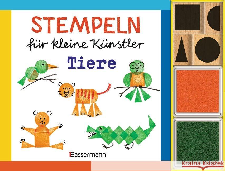 Stempeln für kleine Künstler - Tiere, Set : Mit 4 Holzstempeln und 2 Stempelkissen Pautner, Norbert 9783809438014
