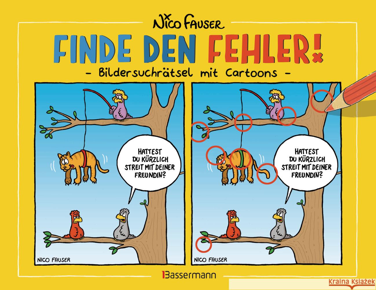 Finde den Fehler - Bildersuchrätsel mit Cartoons Fauser, Nico 9783809446378