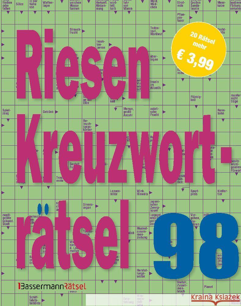 Riesen-Kreuzworträtsel 98 Krüger, Eberhard 9783809448464 Bassermann