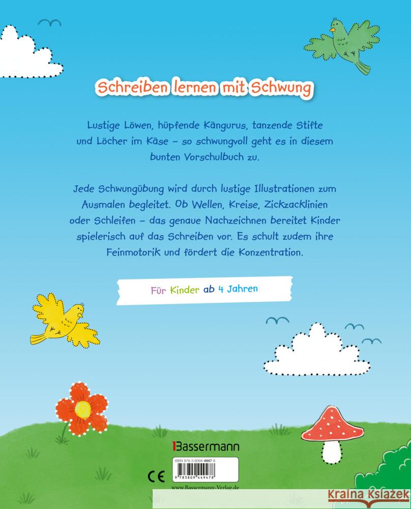 Mein kunterbuntes Buch der schönsten Schwungübungen. Schreibvorbereitung für Kindergarten, Vorschule und Grundschule. Ab 4 Jahre Sternbaum, Nico 9783809449478