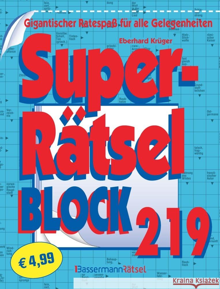 Superrätselblock 219 Krüger, Eberhard 9783809450498
