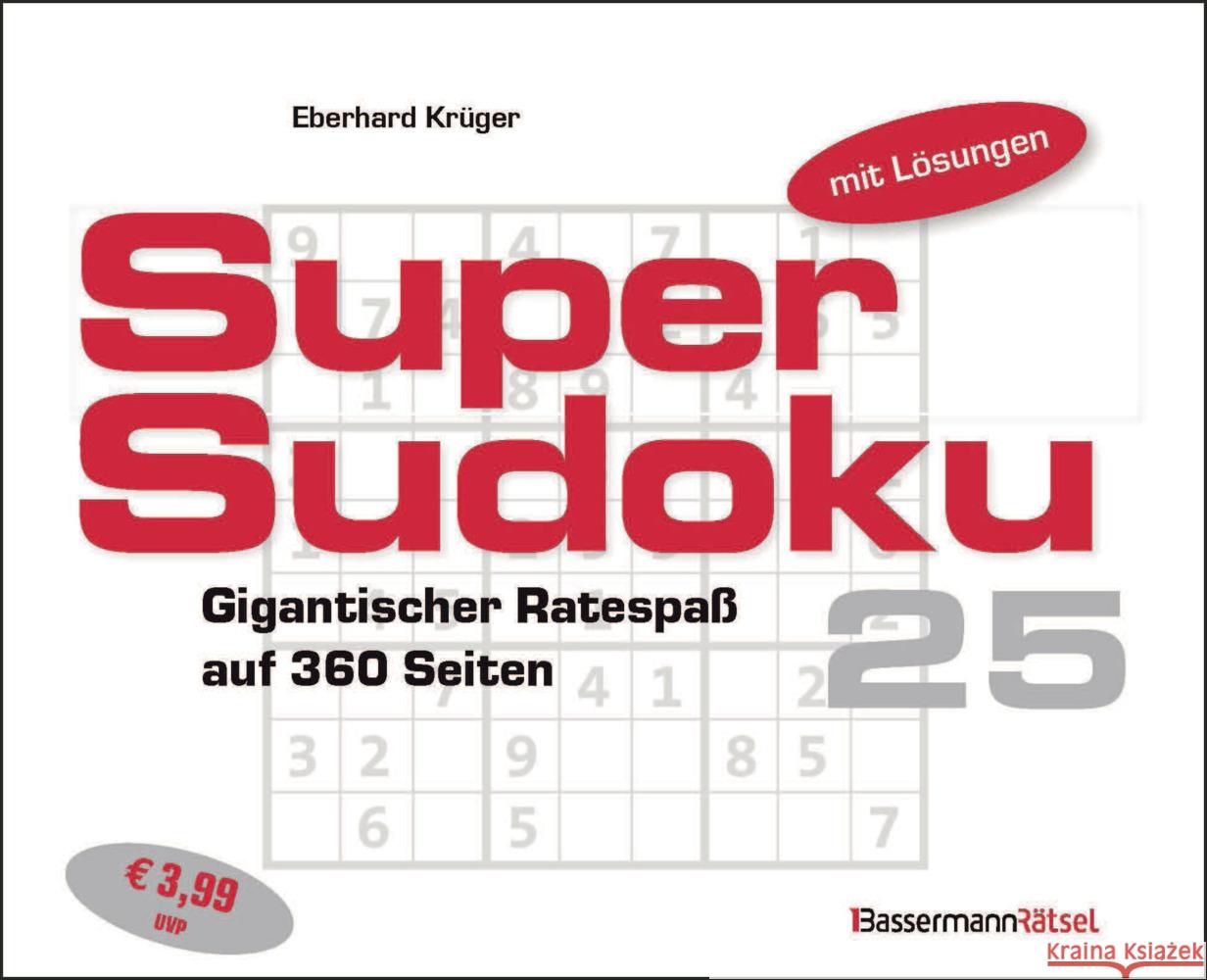 Supersudoku 25 Krüger, Eberhard 9783809451099 Bassermann