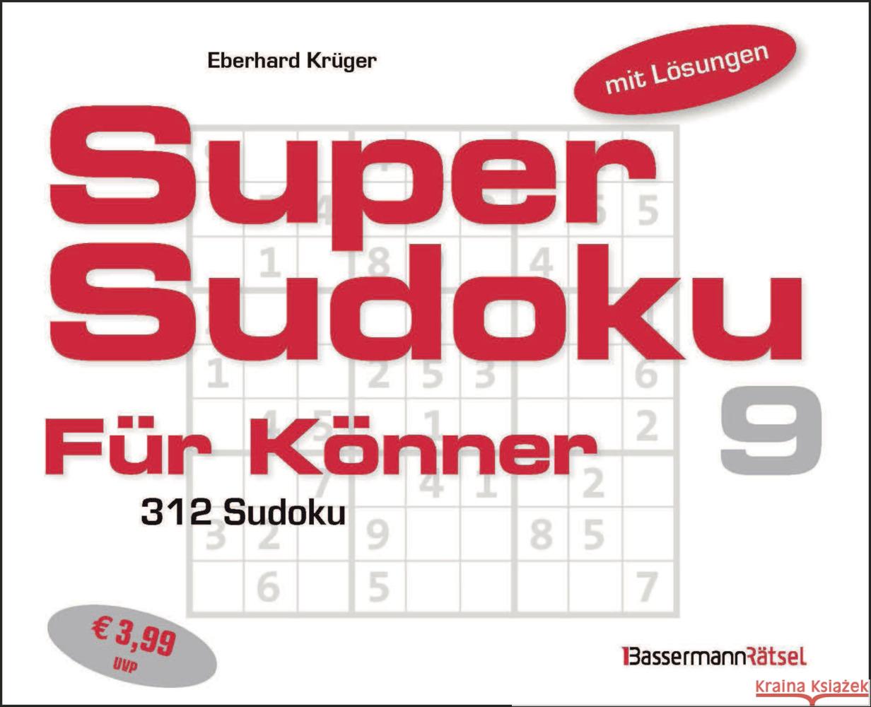 Supersudoku für Könner 9 Krüger, Eberhard 9783809451129