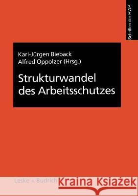 Strukturwandel Des Arbeitsschutzes Karl-Jurgen Bieback Alfred Oppolzer 9783810023506 Vs Verlag Fur Sozialwissenschaften