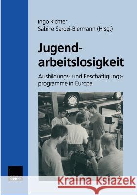 Jugendarbeitslosigkeit: Ausbildungs- Und Beschäftigungsprogramme in Europa Richter, Ingo 9783810024848 Vs Verlag Fur Sozialwissenschaften
