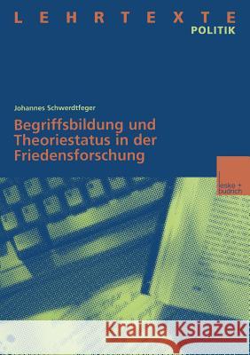 Begriffsbildung Und Theoriestatus in Der Friedensforschung Johannes Schwerdtfeger 9783810030146