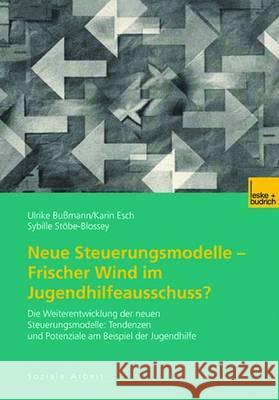 Neue Steuerungsmodelle -- Frischer Wind Im Jugendhilfeausschuss?: Die Weiterentwicklung Der Neuen Steuerungsmodelle: Tendenzen Und Potenziale Am Beisp Bussmann, Ulrike 9783810038081