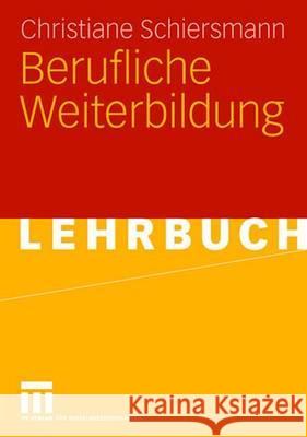 Berufliche Weiterbildung Schiersmann, Christiane 9783810038913 VS Verlag