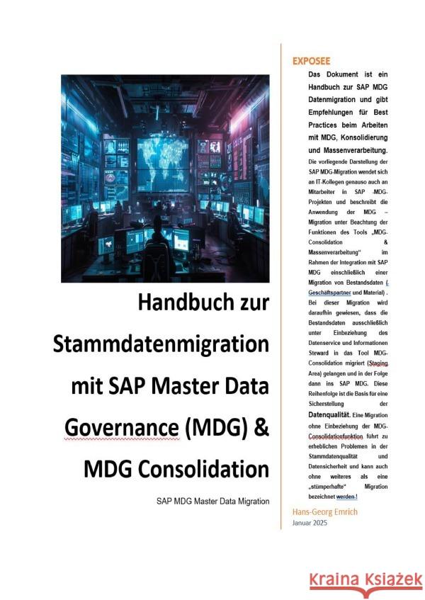 SAP Master Data Governance (MDG) - Stammdatenmigration Emrich, Hans-Georg 9783818761394