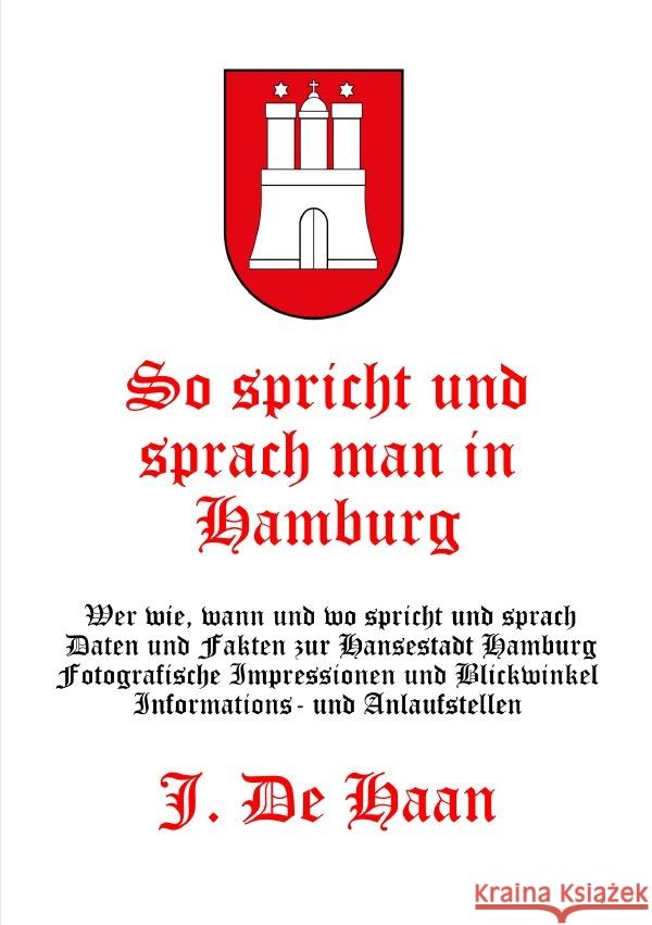 So spricht und sprach man in Hamburg De Haan, J. 9783819024917