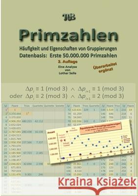 Primzahlen: H?ufigkeit und Eigenschaften von Gruppierungen Datenbasis: Erste 50.000.000 Primzahlen Lothar Selle 9783819214660 Bod - Books on Demand