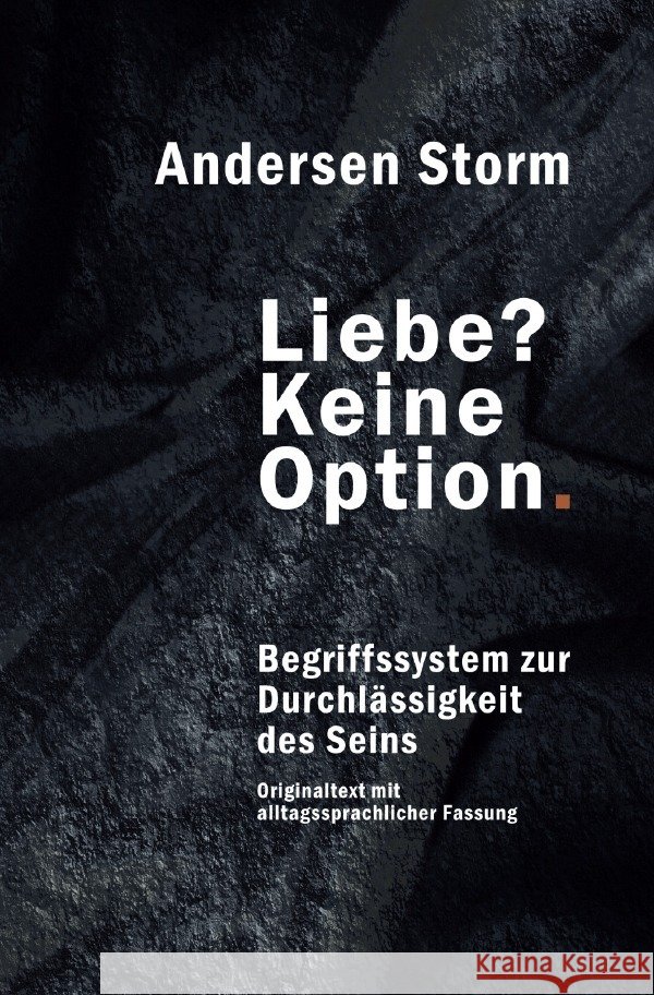 Liebe? Keine Option. Storm, Andersen 9783819762260