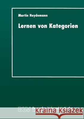 Lernen Von Kategorien Martin Heydemann Martin Heydemann 9783824443086