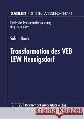 Transformation Des Veb Lew Hennigsdorf Reetz, Sabine 9783824468850