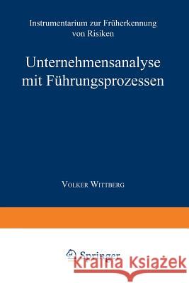 Unternehmensanalyse Mit Führungsprozessen: Instrumentarium Zur Früherkennung Von Risiken Wittberg, Volker 9783824470570