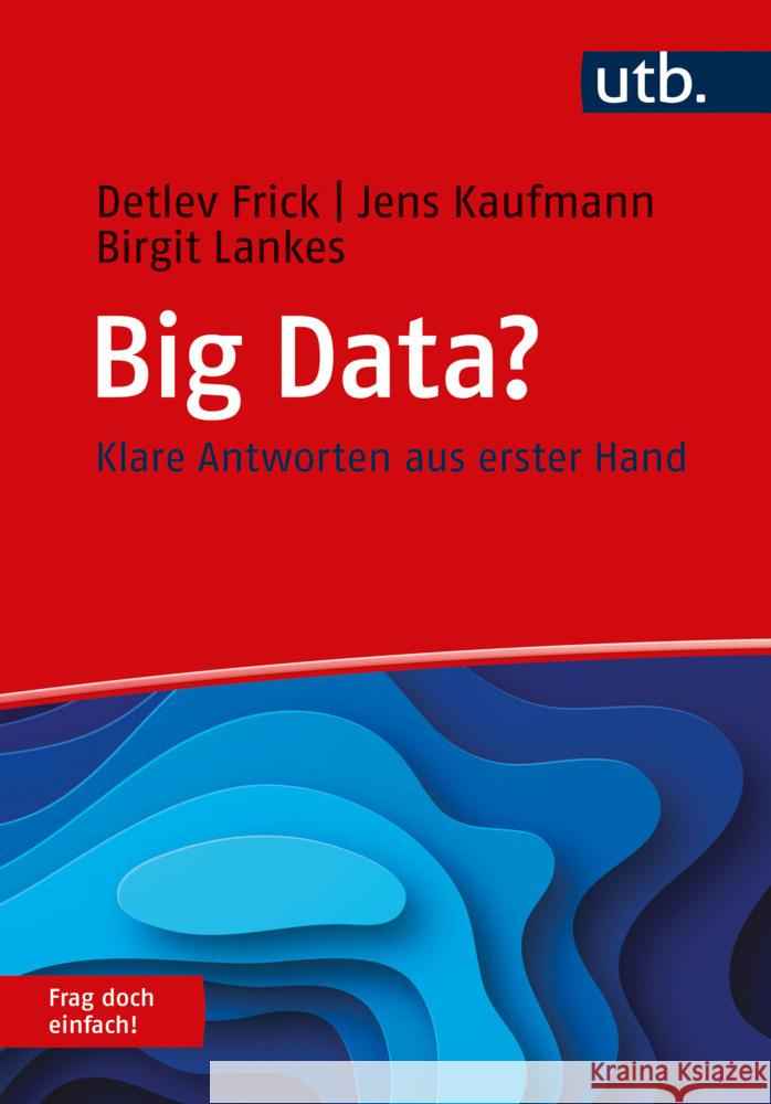 Big Data? Frag doch einfach! Frick, Detlev, Kaufmann, Jens, Lankes, Birgit 9783825254421