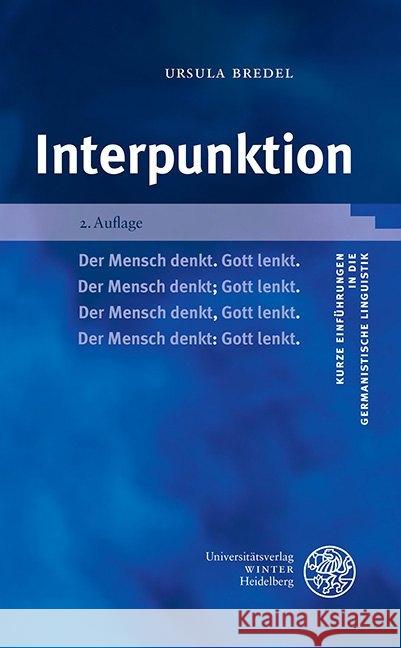 Interpunktion Ursula Bredel 9783825346942 Universitatsverlag Winter