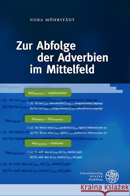 Zur Abfolge Der Adverbien Im Mittelfeld Nora Mohrstadt 9783825348434 Universitatsverlag Winter