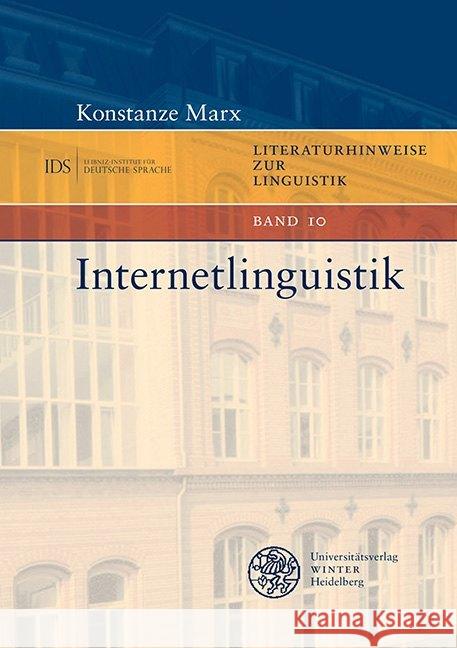 Internetlinguistik Konstanze Marx 9783825369880 Universitatsverlag Winter