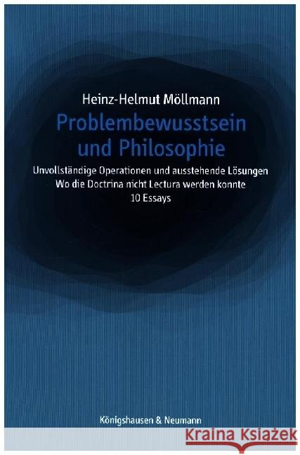 Problembewusstsein und Philosophie Möllmann, Heinz-Helmut 9783826085451