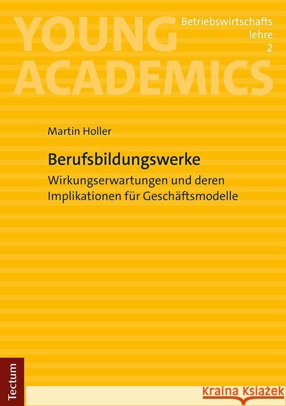 Berufsbildungswerke Holler, Martin 9783828848566 Tectum-Verlag