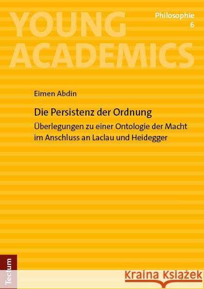 Die Persistenz der Ordnung Abdin, Eimen 9783828849389