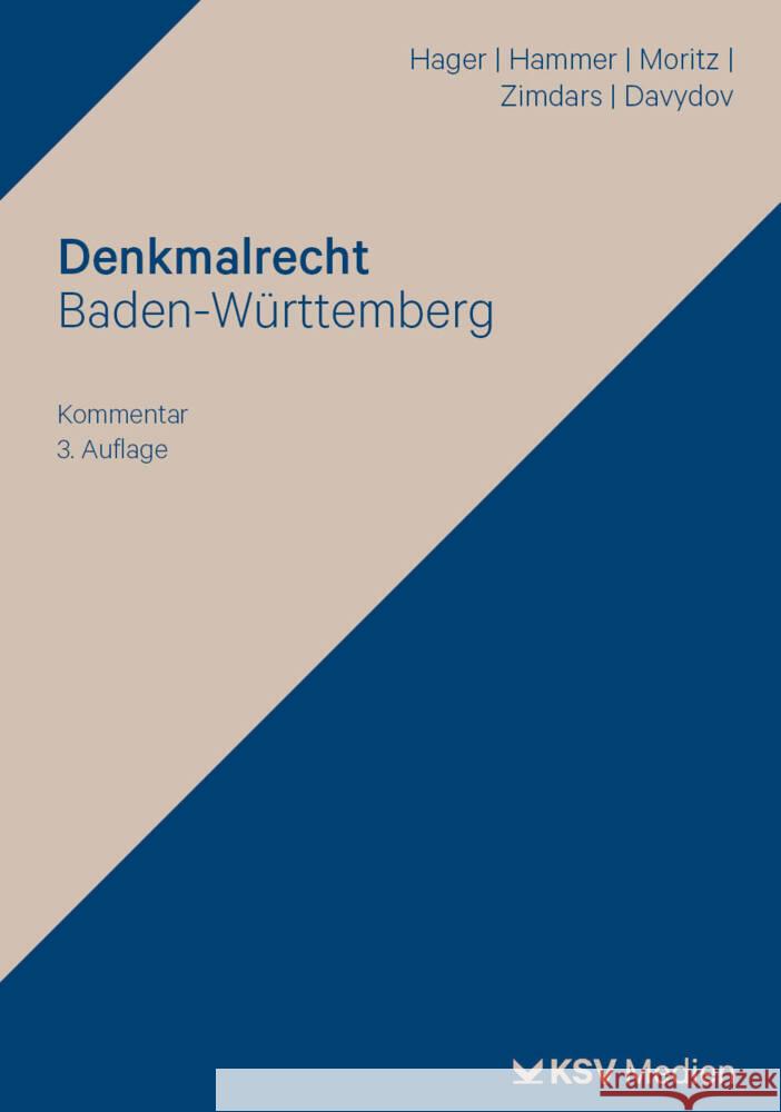 Denkmalrecht Baden-Württemberg Hager, Gerd, Hammer, Felix, Moritz, Sabine 9783829318983