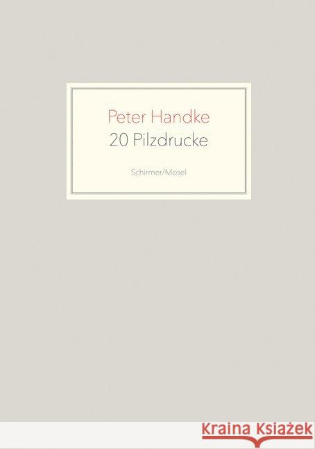 20 Pilzdrucke Handke, Peter 9783829608978