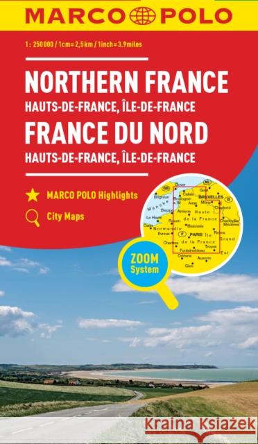 Northern France Marco Polo Map: Ile de France, Haute-Normandie, Picardie Marco Polo 9783829738019 Marco Polo Travel Publishing, Ltd.