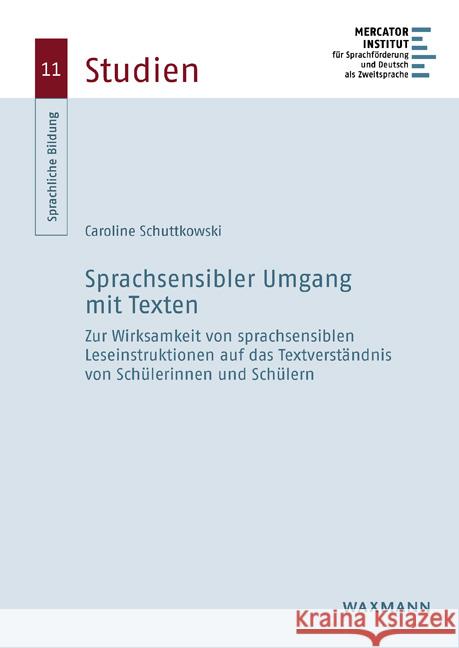 Sprachsensibler Umgang mit Texten Schuttkowski, Caroline 9783830944195 Waxmann Verlag GmbH