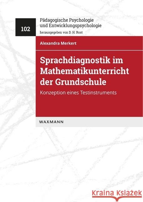 Sprachdiagnostik im Mathematikunterricht der Grundschule Merkert, Alexandra 9783830945604 Waxmann Verlag GmbH