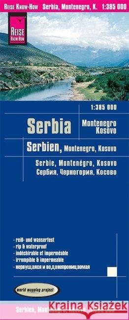 Serbia / Montenegro / Kosovo (1:385.000): 2019  9783831773459 Reise Know-How Verlag Peter Rump GmbH