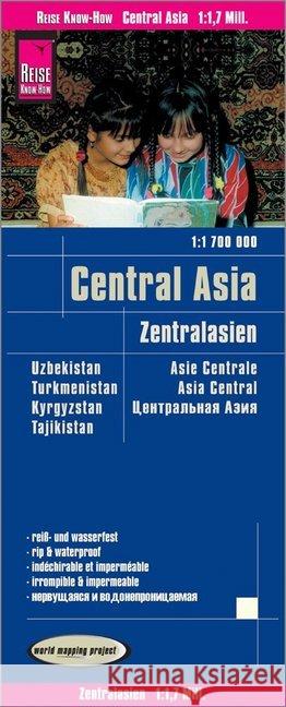 Central Asia (1:1.700.000): Uzbekistan, Kyrgyzstan, Turkmenistan and Tajikistan: 2020  9783831773671 Reise Know-How Verlag Peter Rump GmbH