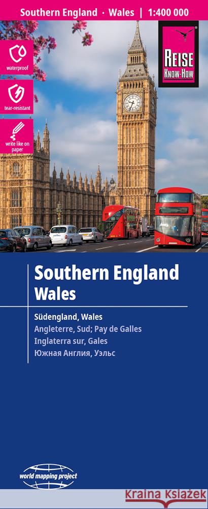 Reise Know-How Landkarte Südengland, Wales | Southern England, Wales (1:400.000) Reise Know-How Verlag Peter Rump 9783831774685 Reise Know-How Verlag Peter Rump