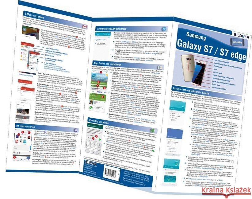 Samsung Galaxy S7 / S7 edge - der leichte Einstieg!, 1 Falttafel : Alles auf einen Blick. Besonders für Senioren geeignet! Rossmeier, Anja 9783832802080 BILDNER Verlag