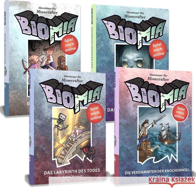 BIOMIA Collection, 4 Bde. : 4 Abenteuerromane für Minecrafter: BIOMIA Band 1: Das geheime Buch / BIOMIA Band 2: Das Obsidian-Gefängnis / BIOMIA Band 3: Das Labyrinth des Todes / BIOMIA Band 4: Die Ver Mehnert, Achim; Thon, Frank 9783832803834 BILDNER Verlag