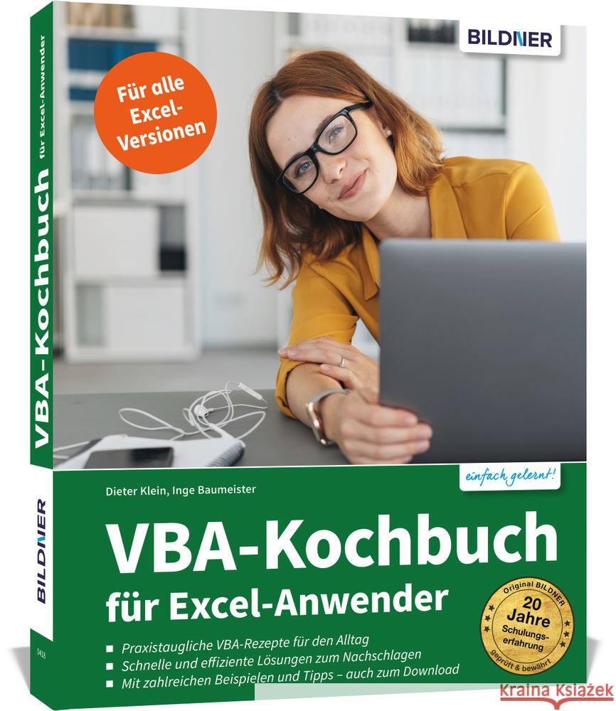 Das VBA-Kochbuch für Excel-Anwender Klein, Dieter; Baumeister, Inge 9783832803919 BILDNER Verlag
