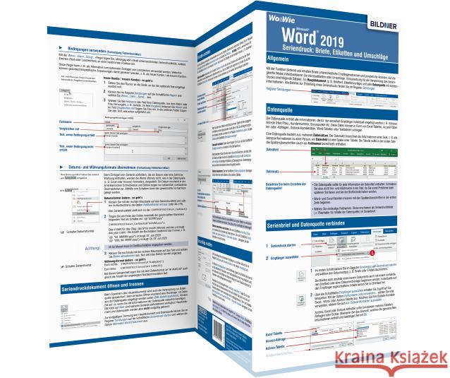 Wo&Wie: Word 2019 Seriendruck Schmid, Anja 9783832804305 BILDNER Verlag