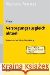 Versorgungsausgleich Aktuell: Bewertung - Verfahren - Gestaltung Triebs, Michael 9783832946708 Nomos