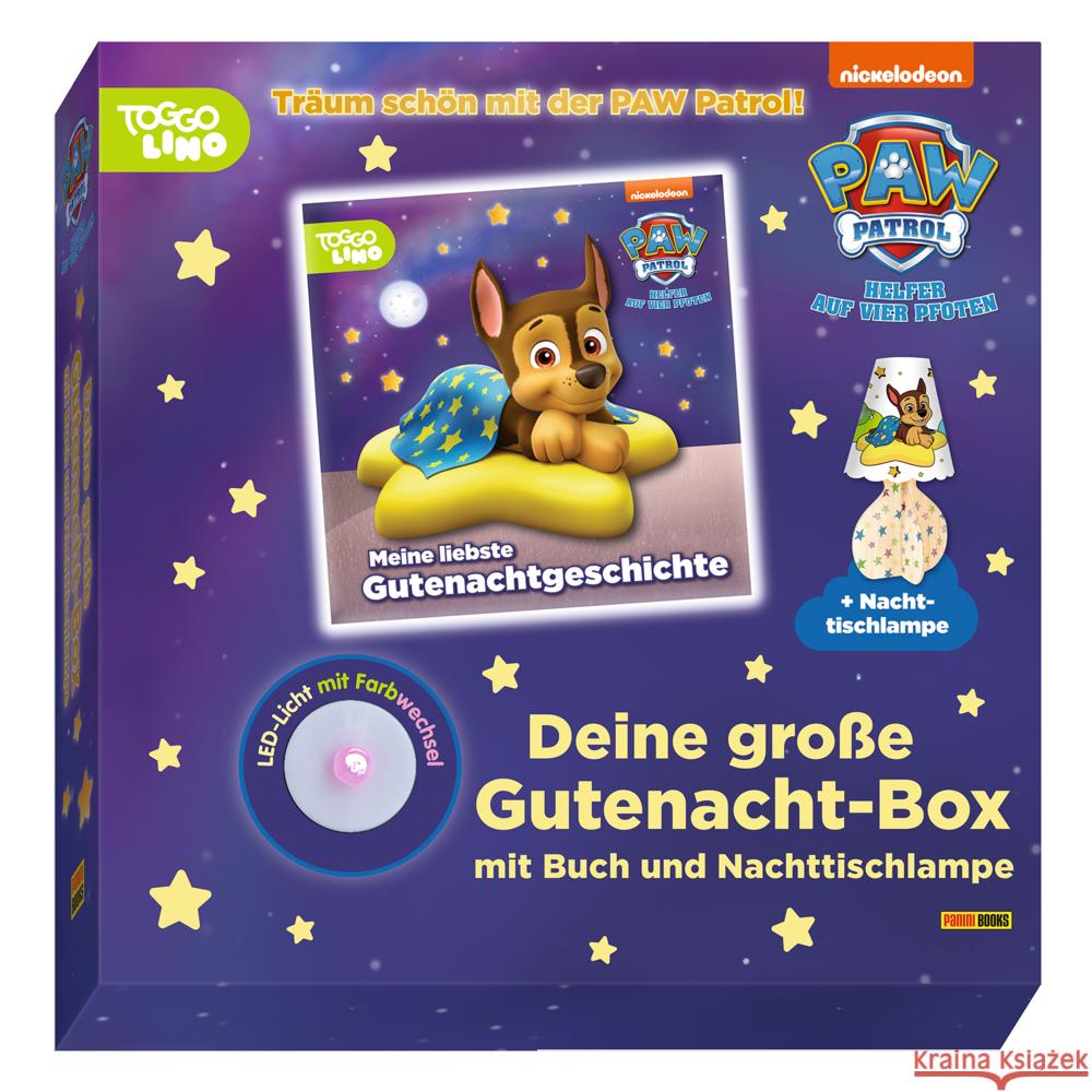 PAW Patrol: Deine große Gutenacht-Box mit Buch und Nachttischlampe Panini 9783833240379