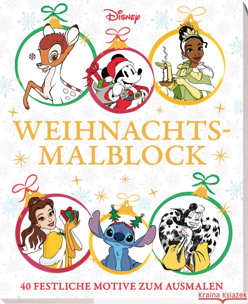 Disney: Weihnachtsmalblock: 40 festliche Motive zum Ausmalen Disney 9783833245169