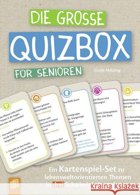 Die große Quizbox für Senioren (Kartenspiel) : Ein Kartenspiel-Set zu lebensweltorientierten Themen in drei Schwierigkeitsstufen Mötzing, Gisela 9783834636263