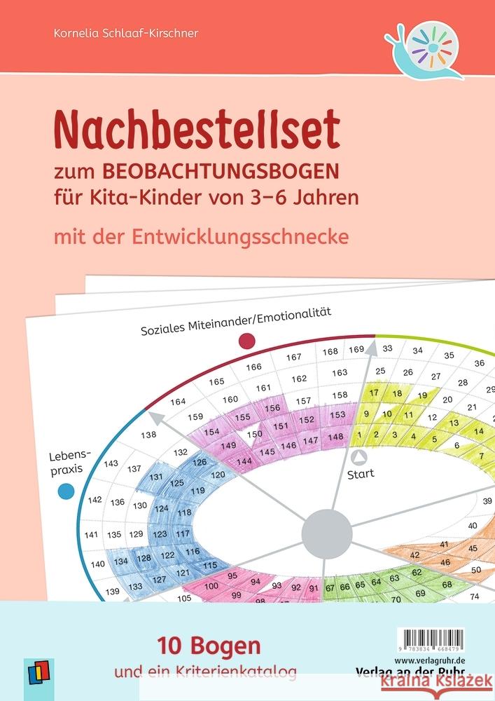 Nachbestellset zum Beobachtungsbogen für Kita-Kinder von 3-6 Jahren Schlaaf-Kirschner, Kornelia 9783834668479