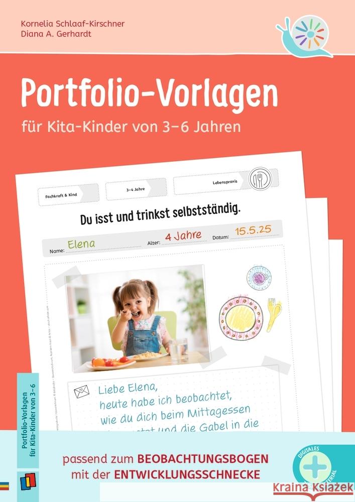 Portfolio-Vorlagen für Kita-Kinder von 3-6 Jahren Schlaaf-Kirschner, Kornelia, Gerhardt, Diana A. 9783834668493