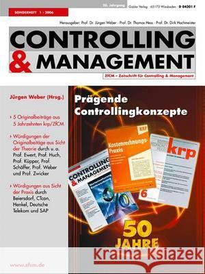 Prägende Controllingkonzepte Weber, Jürgen 9783834903495