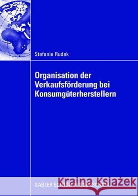 Organisation Der Verkaufsförderung Bei Konsumgüterherstellern Gedenk, Prof Dr Karen 9783834910097 Gabler Verlag