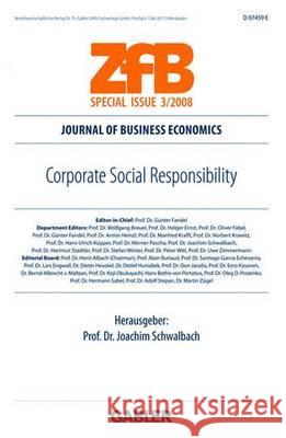 Corporate Social Responsibility Joachim Schwalbach 9783834910448 Gabler Verlag