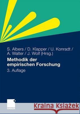 Methodik Der Empirischen Forschung Albers, Sönke Klapper, Daniel Konradt, Udo 9783834917034