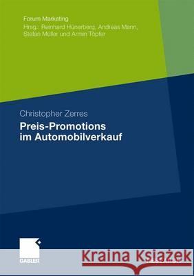 Preis-Promotions Im Automobilverkauf Zerres, Christopher 9783834923158