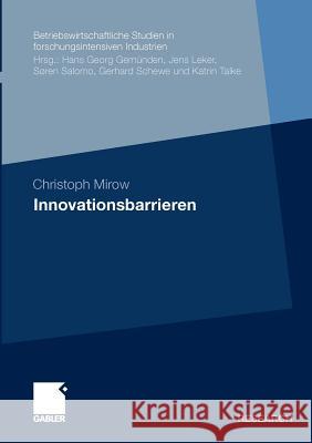 Innovationsbarrieren Mirow, Christoph   9783834925848